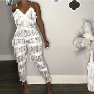 White tassel jumpsuit